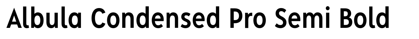 Albula Condensed Pro Semi Bold